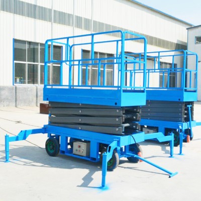 Ma.x Height 10m Scissor Lift With Motorized Device Loading Capacity 500kg Optional Extension Platform