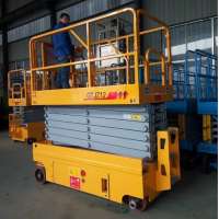 Hydraulic mobile scissor lift with battery and self propelled device